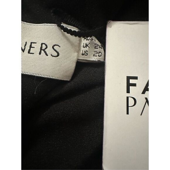 Fame and Partners Women's Asymmetrical Lace V-Back Maxi Dress Black Size 20 NWT - Picture 13 of 16